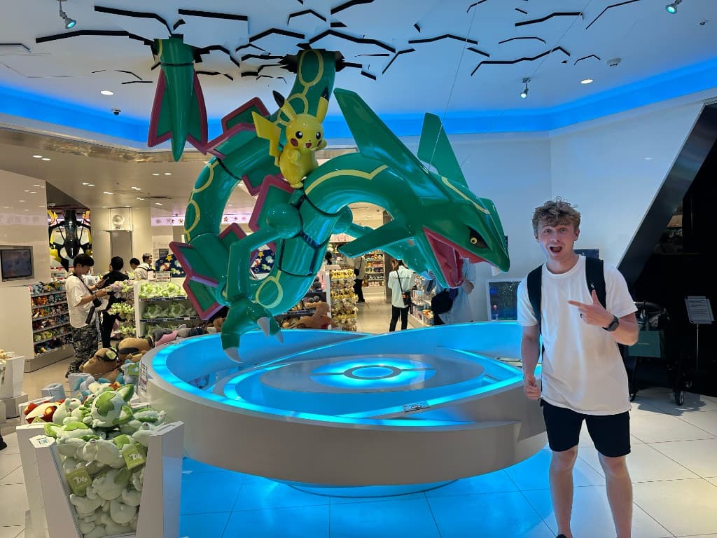 Luke at a Pokémon Center, still the same kid who fell in love with gaming videos